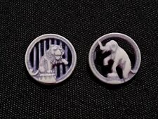Vintage 1940's Purple Circus Lion Elephant Buttons picture