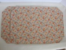 Longaberger Set of 2 Fabric HAPPY HALLOWEEN PLACEMATS ~ Candy Corn ~ Pumpkins picture