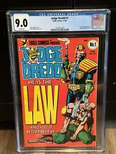 Judge Dredd 1 Cgc 9.0 WP | 1st US App. of Judge Joseph Dredd Eagle Comics 1983 picture
