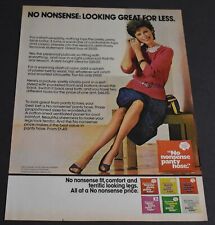 1980 Print Ad Fashion Style Ladies Long Legs Heels No Nonsense Skirt Lady art picture