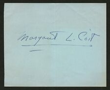 Margaret Coit d2003 signed autograph 4.5x5.5 cut American Historian AB1317 picture