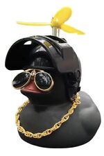 Rubber Duck Dash Ornament, Collectible, Duck Duck Jeep, Black Tactical Helmet picture
