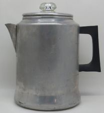 Vintage Comet 9 Cup Percolator Coffee Pot Aluminum Stove Top Camping  picture