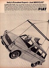 1965 Fiat 1100D Station Wagon Woman Laying on Car Advertising Vintage Print Ad picture