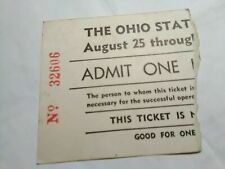 Super Rare Vintage Original Ohio State Fair? Ticket Stub August 25th Admit One picture