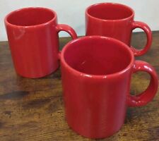  3 Vintage Waechtersbach Red Coffee Mugs  Cups Made In Spain Gift Christmas? picture