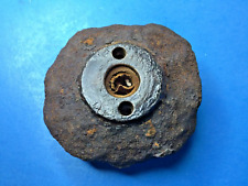 Dug Civil War Brass CS Time Fuse Adapter Still in Piece of Shell - Petersburg VA picture