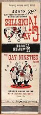 The Gay Nineties Rockford IL Illinois Harper House Hotel Vintage Matchbook Cover picture
