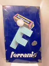 Vintage Ferrania Roll Film Enamel Porcelain Sign By Smalterie Lombarde Milano 