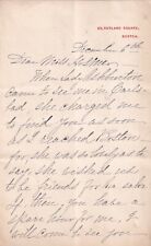 3-page 1880s/90s letter from American poet & writer Louise Chandler Moulton  OF picture