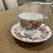 Crown Staffordshire England, Bone China, Roses, Tea Cup & Saucer picture