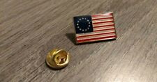 BETSY ROSS 1776 AMERICAN FLAG LAPEL PIN MADE IN USA Hat Tie Tack Badge Pinback  picture