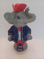 VTg 1776-1976 Federal Distillers GOP Republican Elephant Decanter W/Hat 12