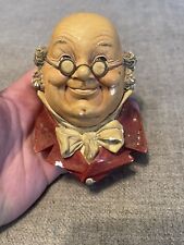 Vintage Mr. Pickwick Chalkware Head England Bossons  Wall Hanging 5
