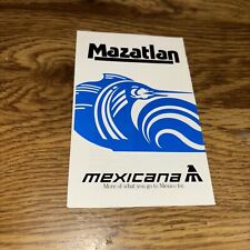 MEXICANA AIRLINES  Pamphlet - 1980s MAZATLAN (#1) picture