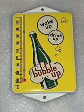 8in Bubble Up Soda Pop  Porcelain Enamel Thermometer  Gas Oil Gasoline picture