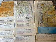 Vintage Lot Of (12) 1960’s Aeronautical Charts Major Cities Flying Airplane picture
