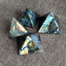 Natural Labradorite Quartz Crystal Pyramid Orgone Energy Gemstone Tower Healing picture