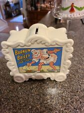 Vintage 1983 Ringling Bros Barnum & Bailey Circus Polar Bear Ceramic Piggy Bank  picture