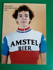 CYCLING cycling card WILLIAM VAN DER MEER team AMSTEL BEER 1984 picture