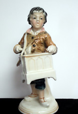 Karl Ens 'Organ Grinder Boy' Porcelain Figurine German Volkstedt picture