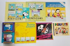 Lot of 9 Peanuts Snoopy vintage wall & desk calendars, planners - Hallmark etc picture