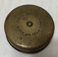 Antique 1864 CIVIL WAR Seamstress Brass Tape Measure (Louisiana Estate find) picture