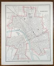 Vintage 1901 NASHVILLE TENNESSEE Map 11