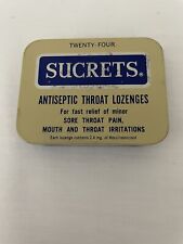 Vintage Sucrets Throat Lozenges Empty Tin Made in USA picture