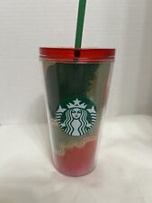 NEW Starbucks 2021 Winter Holiday Multi Color Swirl 16oz Tumbler picture