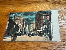 Antique Postcard Broadway Street Philadelphia Pa Night Seen Station E 1908 picture