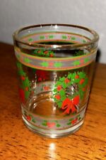 Christmas Wreath Votive Candle Holder Vintage Indiana Glass Co. 2 5/8” Tall picture