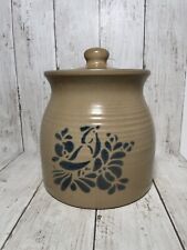 Pfaltzgraff Stoneware  Canister 2 3/4 Qt  #507 Large Folk Art With Lid * Chip picture