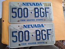 Matching Pair 1980s Nevada License Plates. EXPIRED  picture