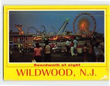 Postcard Boardwalk at night Wildwood New Jersey USA picture