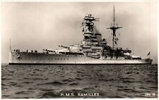 RPPC Photo British Royal Navy HMS Ramillies (07) Battleship War Time picture