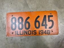 1948 Illinois License Plate · Fiberboard picture