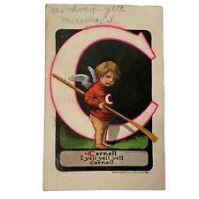 Postcard CORNELL NY 1909 FOOTBALL RALLY ANGEL I YELL YELL YELL CORNELL picture