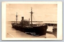 RPPC Postcard FL Port Everglades German Freighter Arauca USS Saturn c1941 AE28 picture