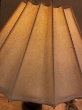 MASSIVE 20” bell shaped fabric lampshade for Table Or Floor Lamp MCM deep pleats picture