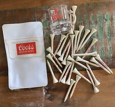 Coors Beer Vintage Golf Tees (29), Used Pocket Protector and Souvenir Shot Glass picture