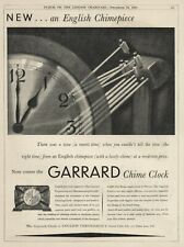 GARRARD CHIME CLOCK - 1931 VINTAGE ADVERTISEMENT 