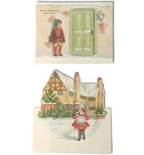 1870's-80's Victorian Kids Antique Die Cut I am Waiting For You Card Children   picture