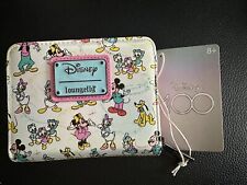 BNWT Disney 100 Mickey And Friends All Over Print Iridescent Zip Around Wallet picture