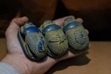 THE RARE THREE PIECES OF EGYPTIAN PHARAONIC SCARAB Of Ancient Stone Antiques BC picture