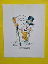 Paul Coker Jr. Frosty the Snowman ,(MAD Mag.) SIGNED FROSTY DRAWING  Rare  picture