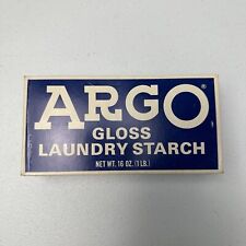 VTG ARGO Gloss Laundry Starch Sealed (1) Box 16 oz Blue White New Retired picture