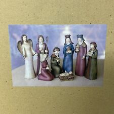NIB Vintage tii Collections Nativity Resin 8 Piece Set Christmas C9529 picture