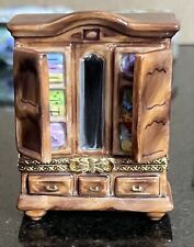 Armoire Dresser Peint Main Limoges France Trinket Box  picture