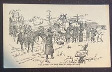 c1906 Postcard Charles M Russell Holding Up The Overland Express Signed Robbery picture